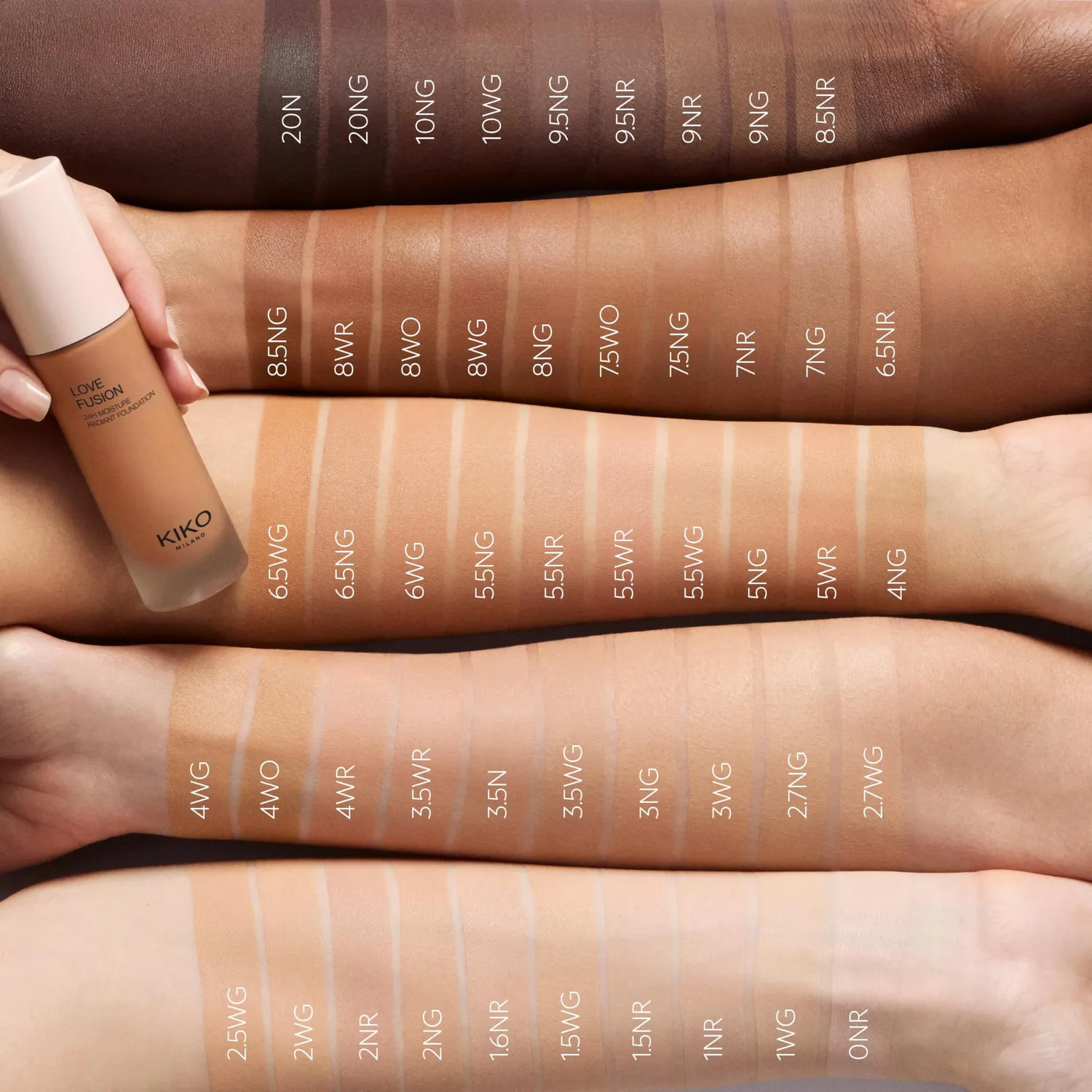 KIKO Love Fusion 24H Moisture Radiant Foundation 4WO fondotinta
