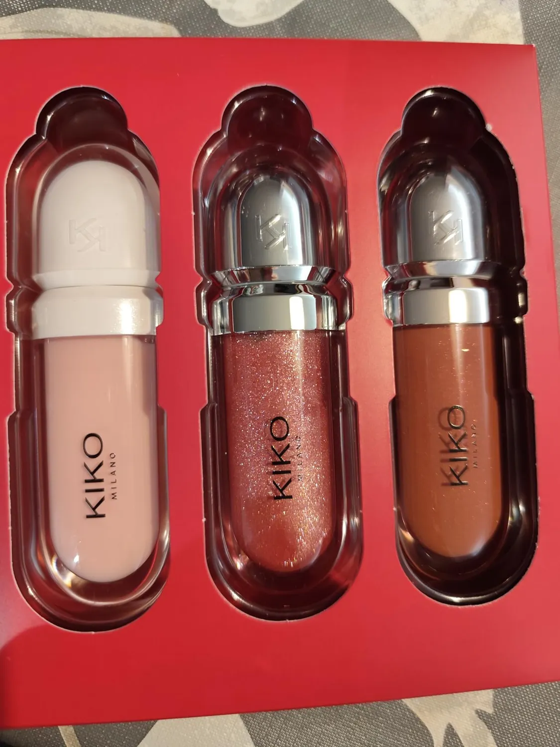 KIKO Glossy Lip Set kit labbra 2 gloss + volume 3 pezzi