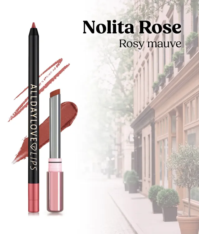 ClioMakeUp Combo Labbra 5 Nolita Rose malva matita+rossetto