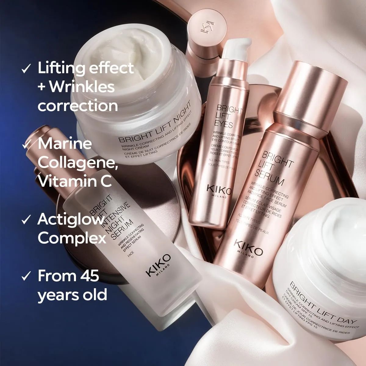 KIKO Milano Bright Lift Night crema notte lifting collagene marino