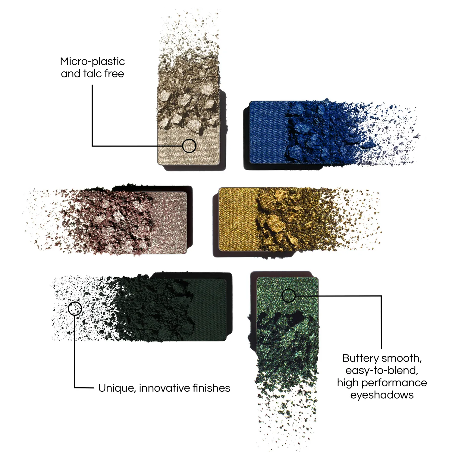 Lisa Eldridge Sorcery palette ombretti 6 colori verdi