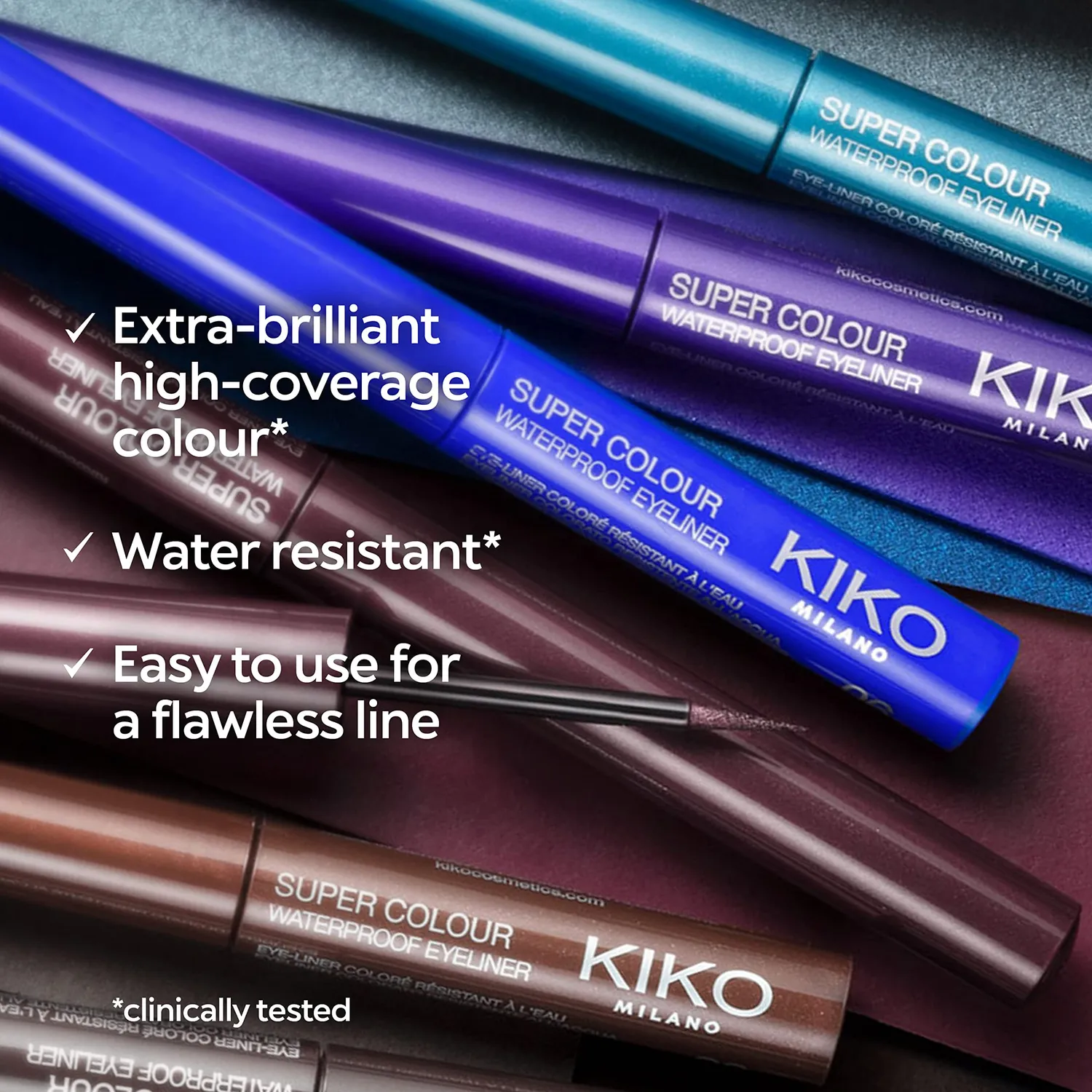 KIKO Super Colour Waterproof Eyeliner 01 eyeliner bianco