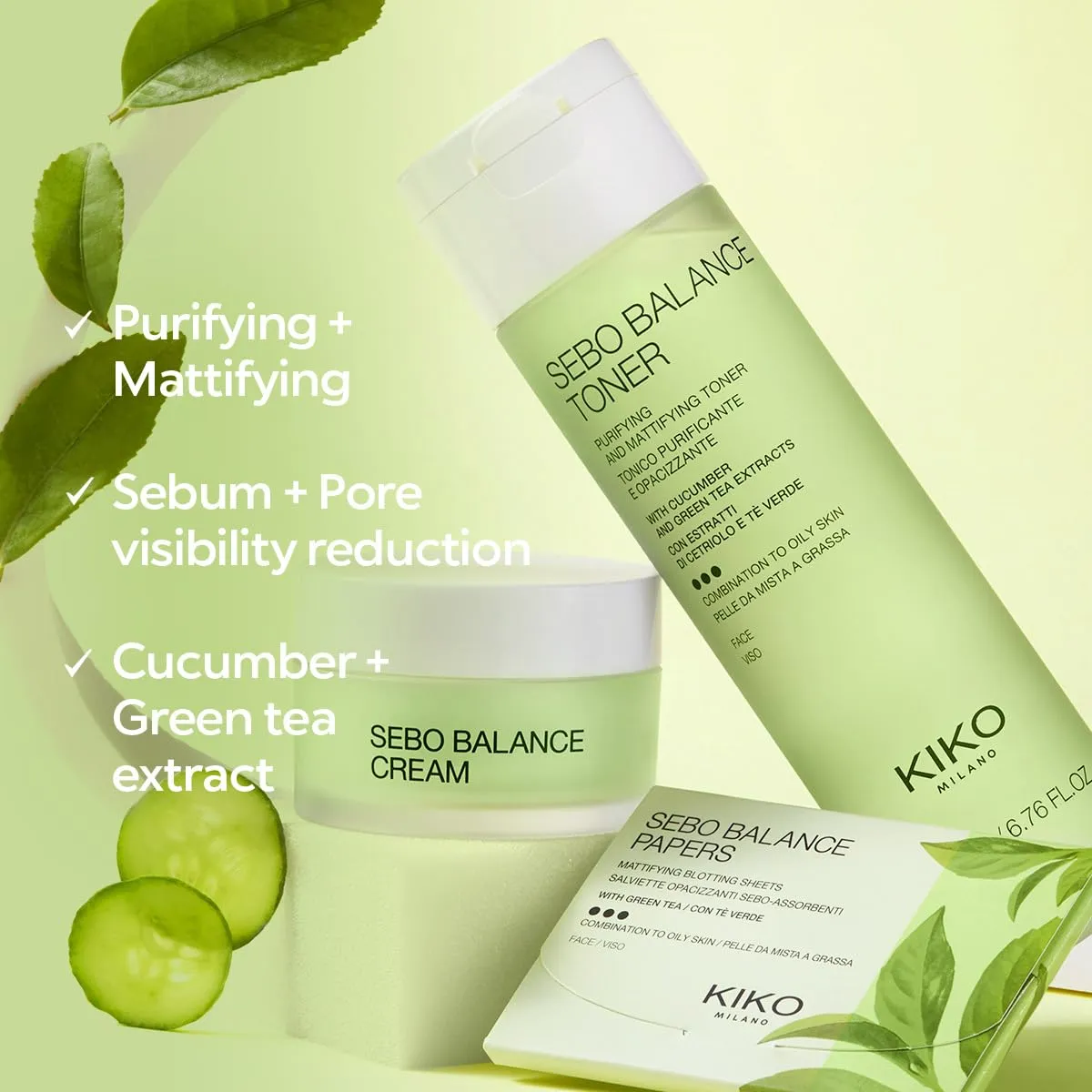 KIKO Sebo Balance Toner tonico purificante 200 ml opacizzante