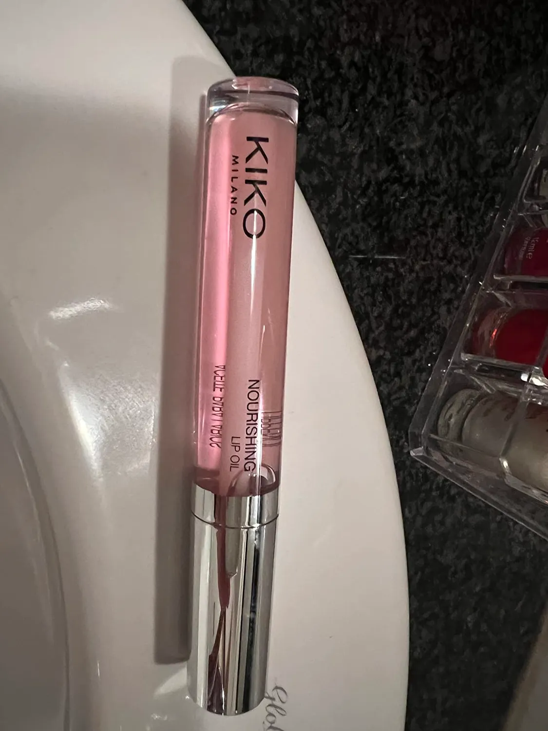 KIKO Nourishing Lip Oil 01 olio labbra soft rose 7 ml specchio