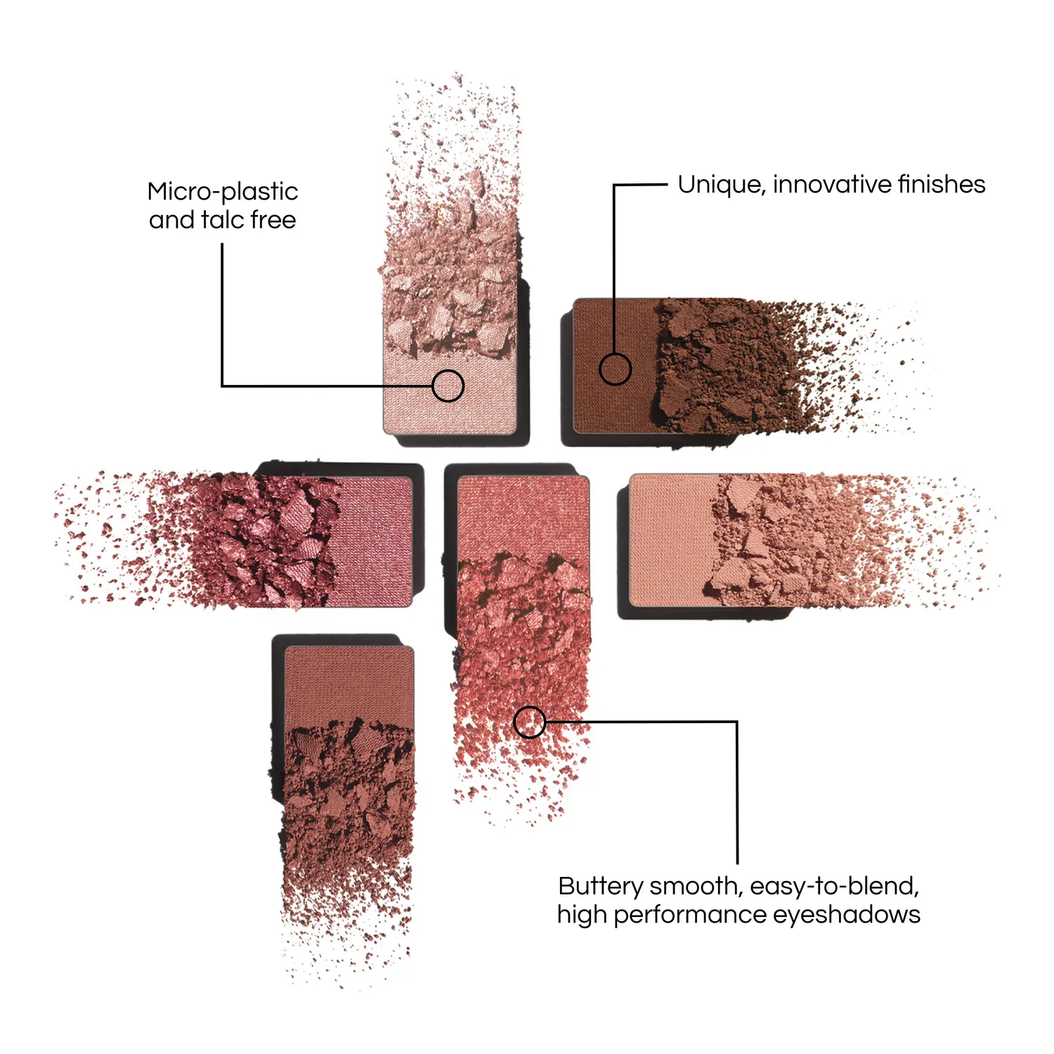 Lisa Eldridge Muse Palette Ombretti 6 Colori Rosa