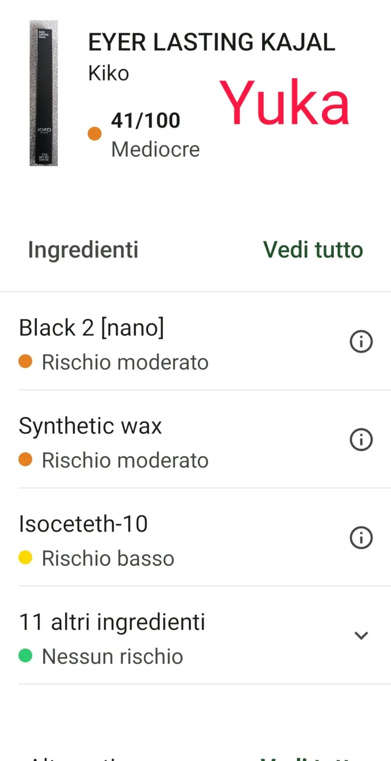 KIKO Everlasting Kajal matita occhi nero intenso 7 ore