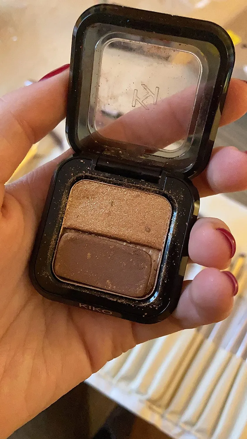 KIKO Bright Duo Eyeshadow 01 ombretto Bianco Oro