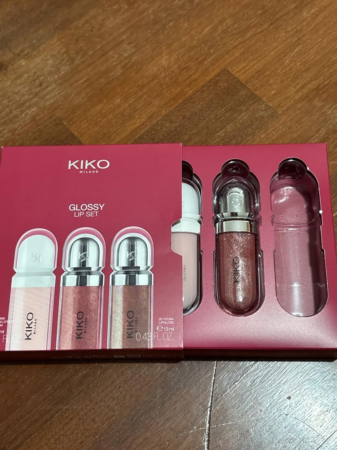 KIKO Glossy Lip Set kit labbra 2 gloss + volume 3 pezzi