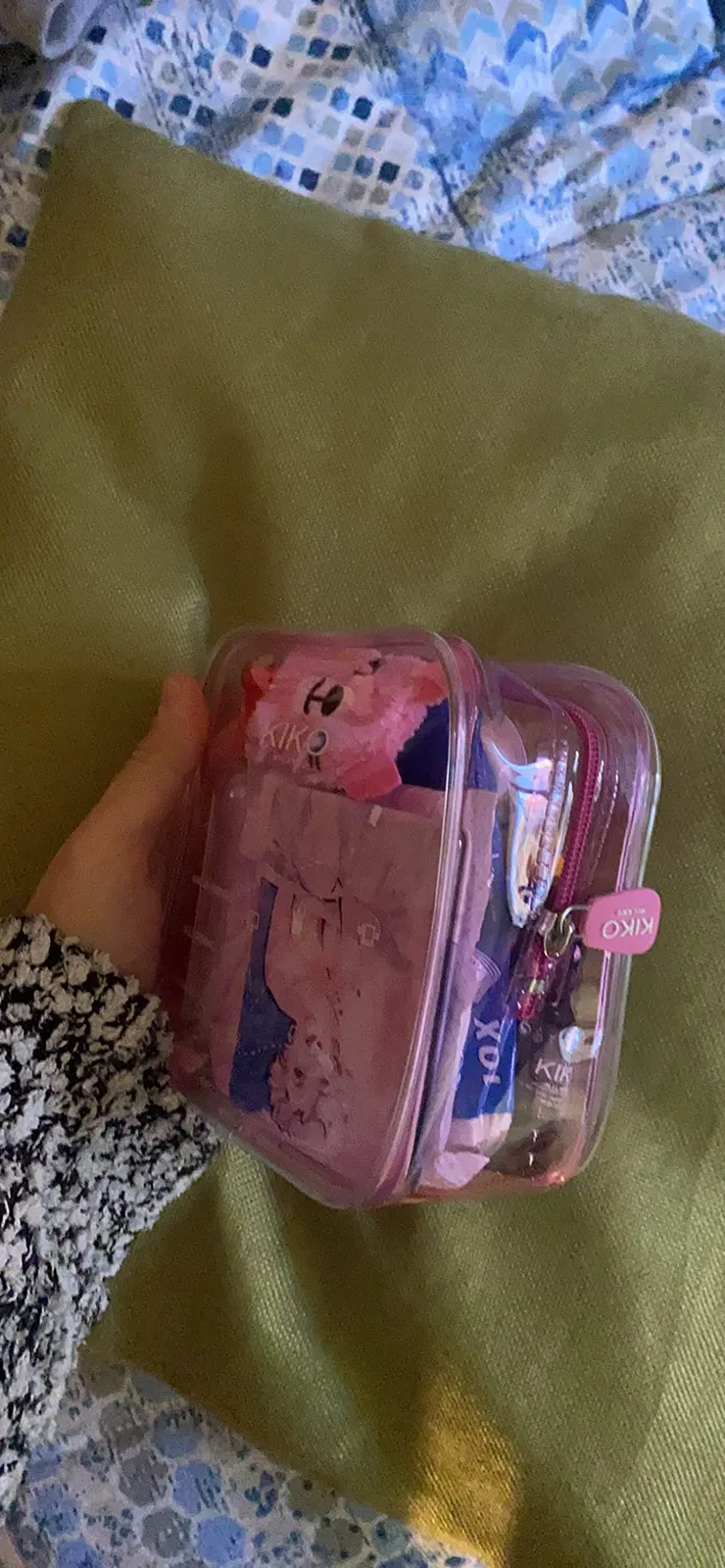 KIKO Transparent Beauty Case 002 pochette fucsia trucco