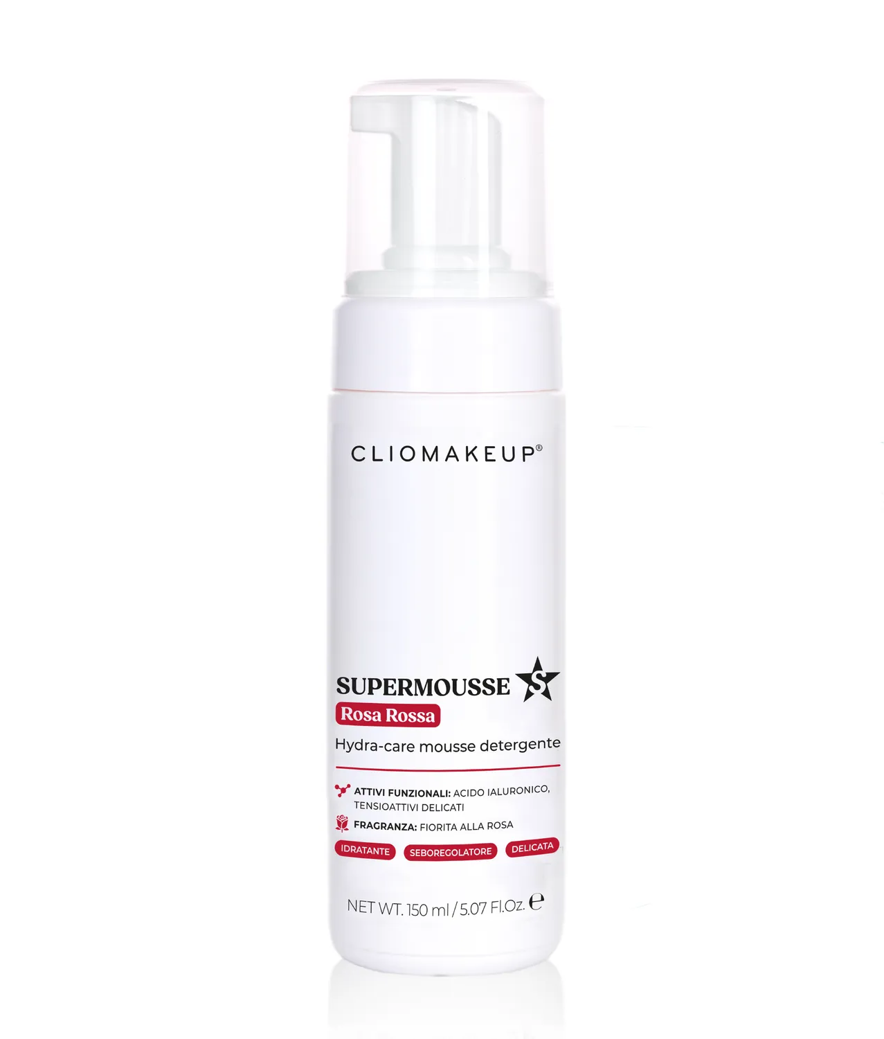 ClioMakeup SuperMousse mousse struccante rosa rossa idratante