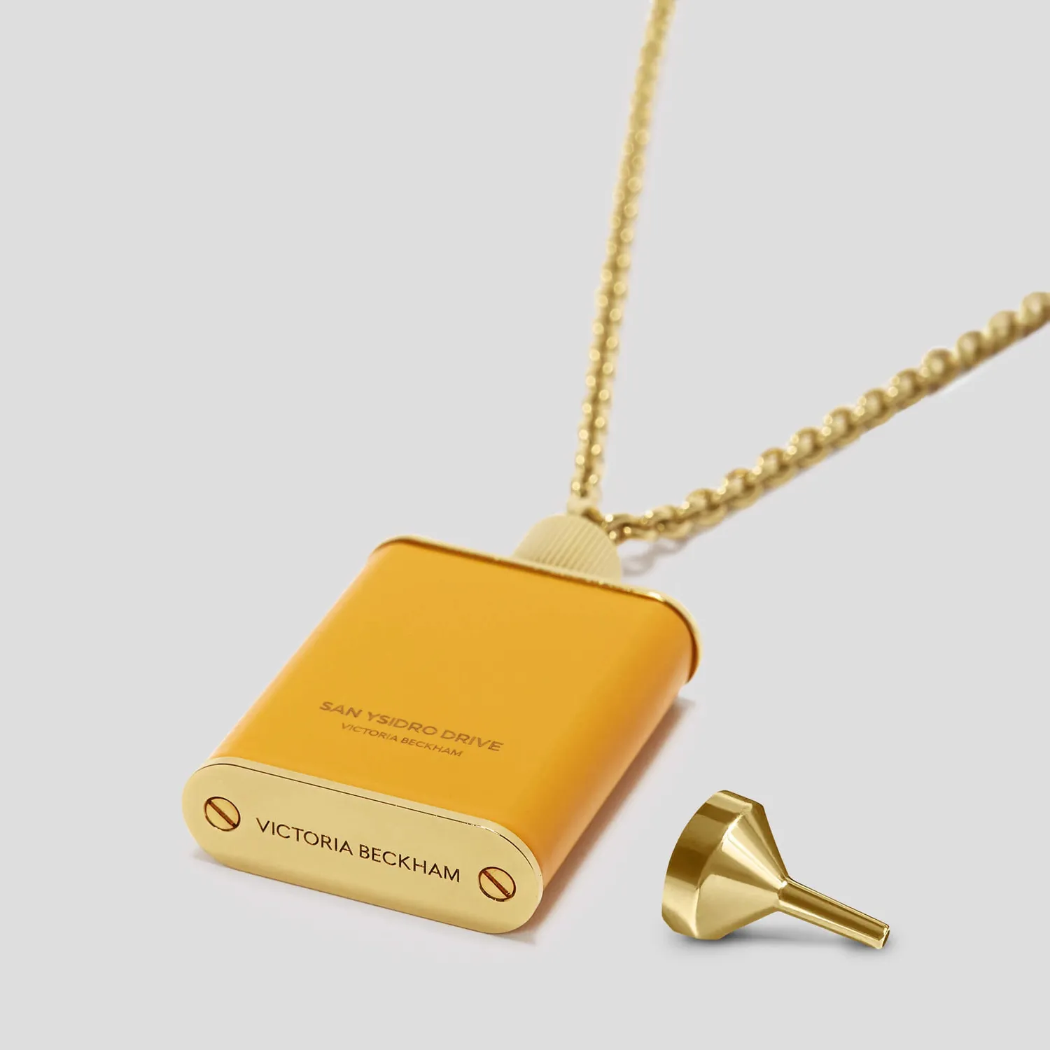 Victoria Beckham Beauty San Ysidro Drive collana portaprofumo oro
