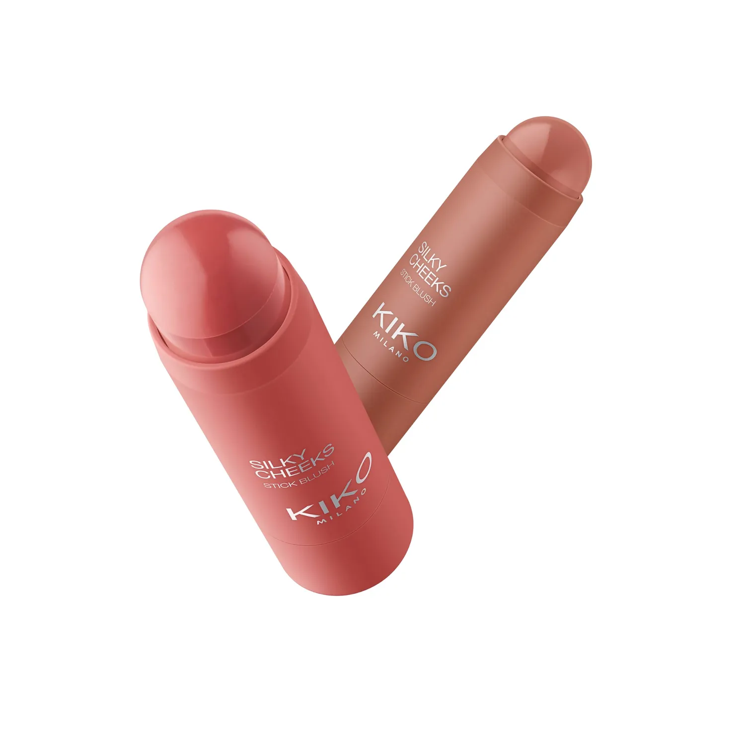 KIKO Silky Cheeks set blush stick 2 tonalità finish radioso