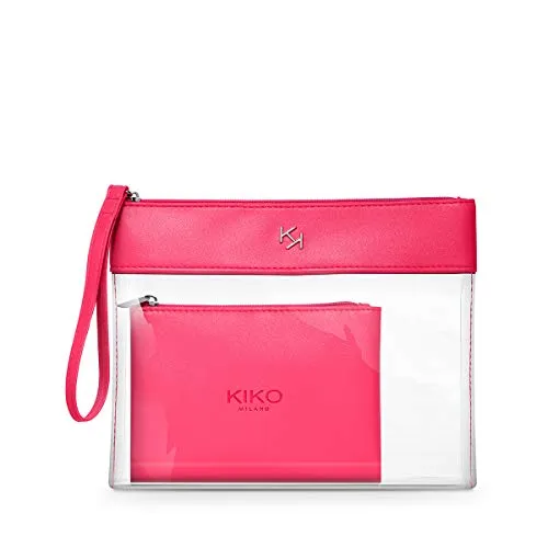KIKO Transparent Beauty Case 002 pochette fucsia trucco