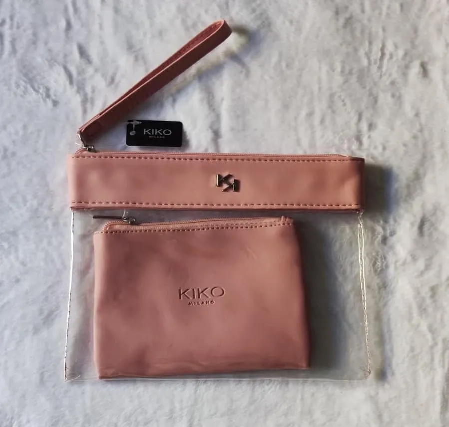 KIKO Transparent Beauty Case 002 pochette fucsia trucco
