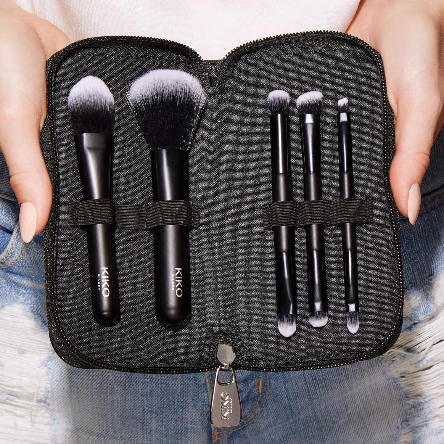 KIKO Travel Brush Set Pochette 5 Pennelli 8 Punte