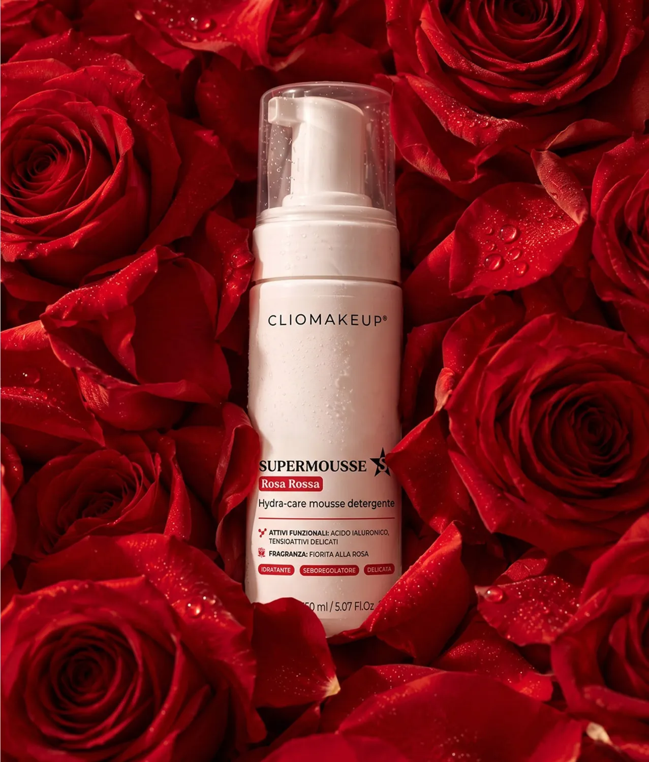 ClioMakeup SuperMousse mousse struccante rosa rossa idratante