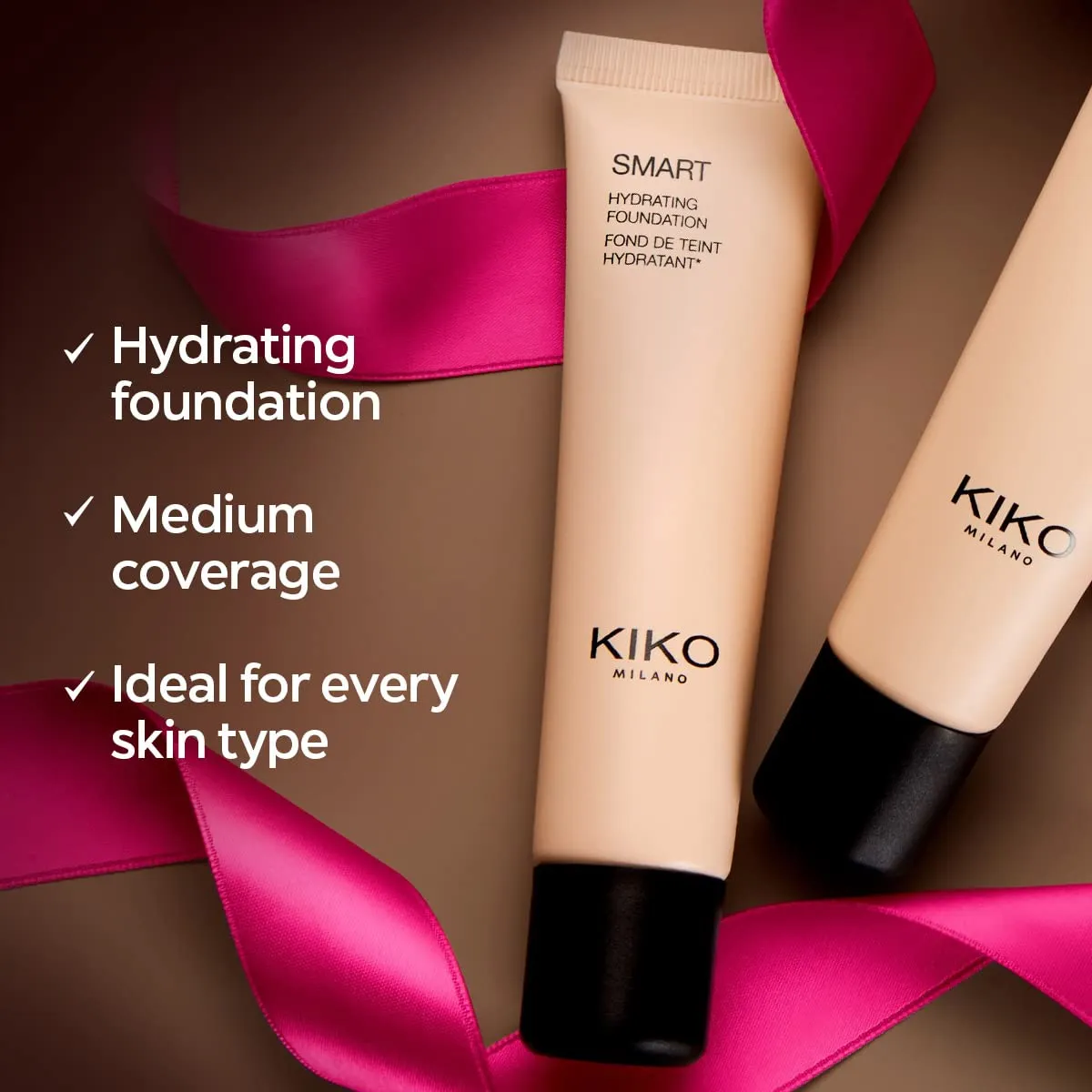 KIKO Smart Hydrating Foundation Fondotinta Warm Rose 50