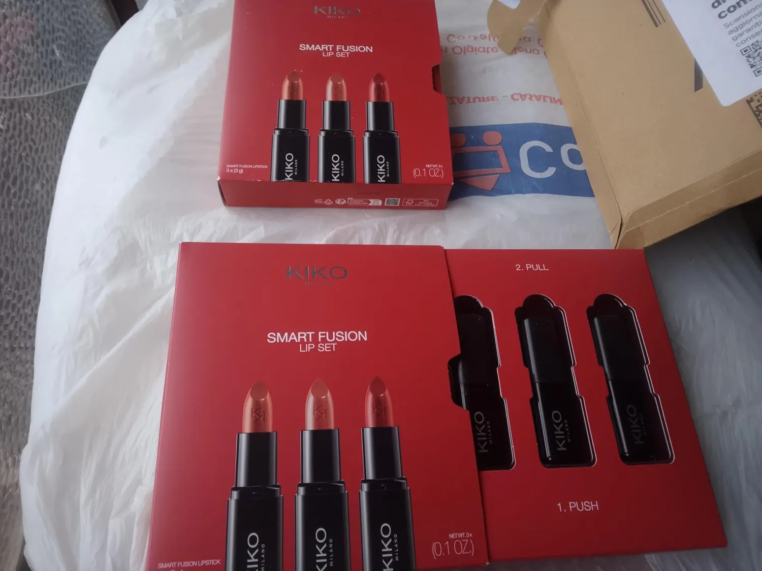 KIKO Smart Fusion Lip Set 02 kit 3 rossetti luminosi 404 416 429