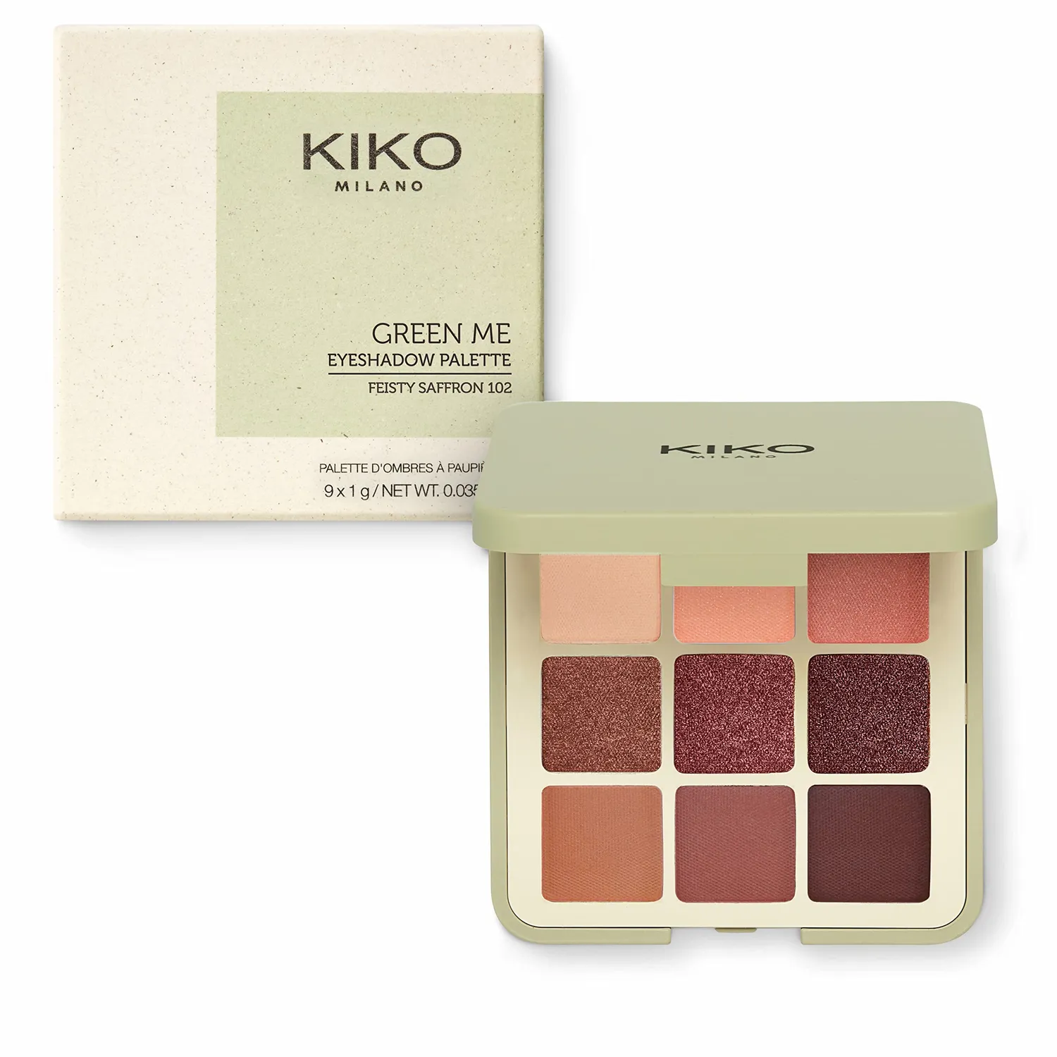 KIKO Green Me Eyeshadow Palette 102 ombretti vegan 9 colori