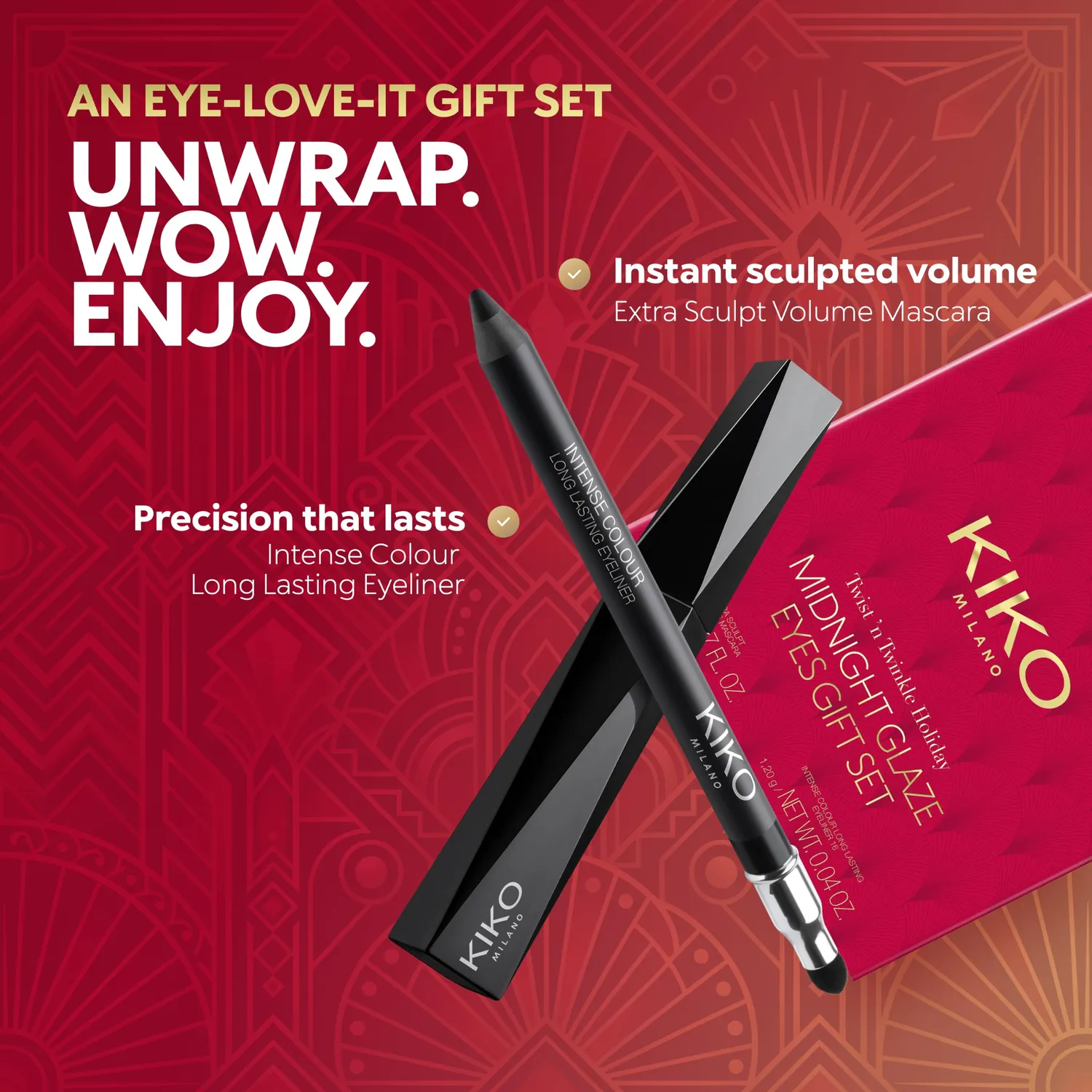 KIKO Twist 'N Twinkle Midnight Glaze set occhi 2 pezzi nero waterproof