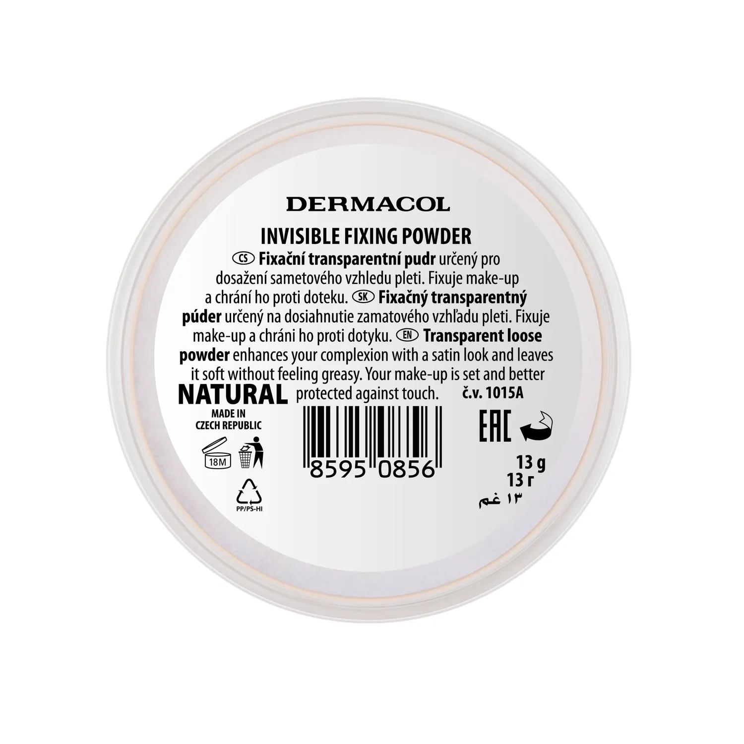 Dermacol Invisible Fixing cipria Natural 13g opaca