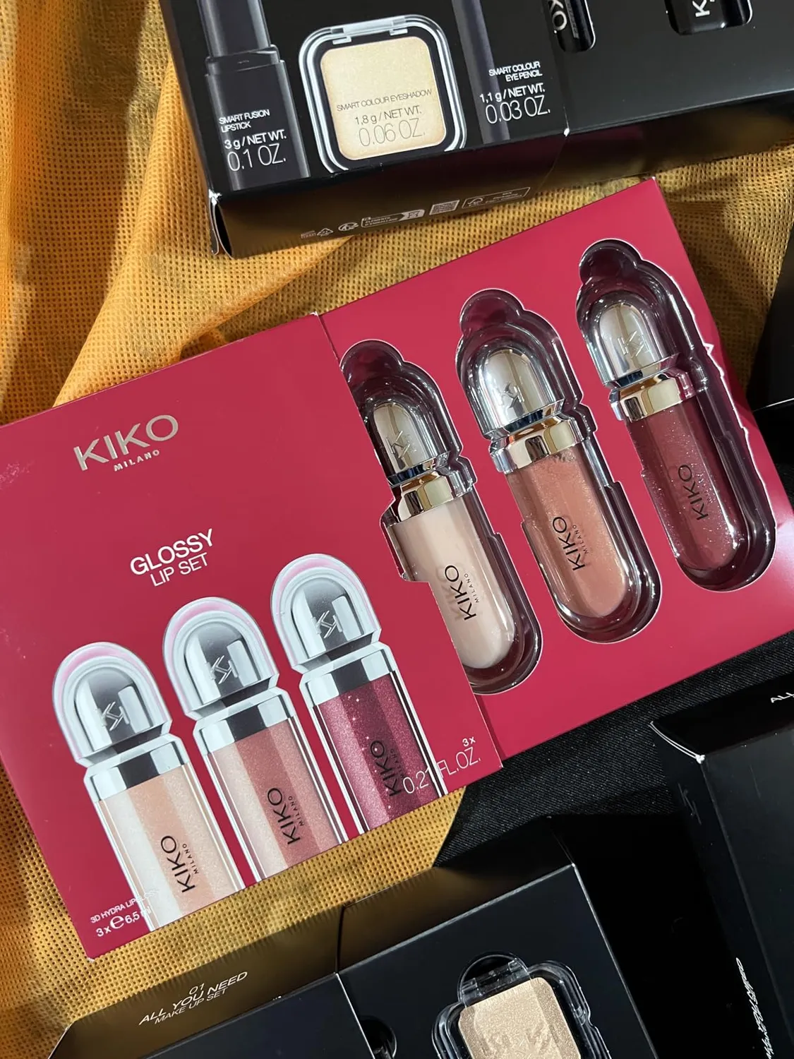 KIKO Glossy Lip Set 03 kit 3 lucidalabbra volume 3D