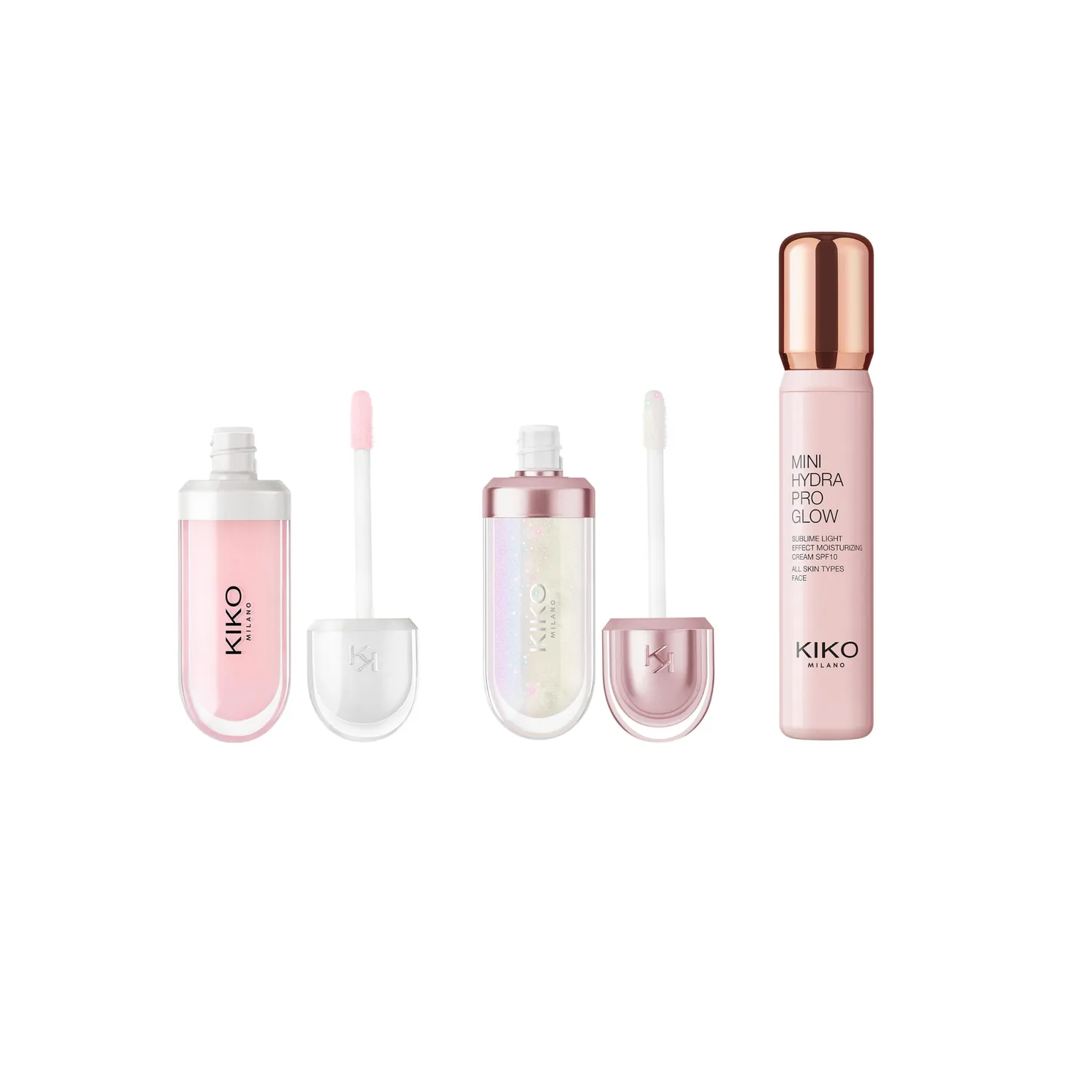 KIKO Twist 'N Twinkle My Pocket Allies set mini viso labbra glow