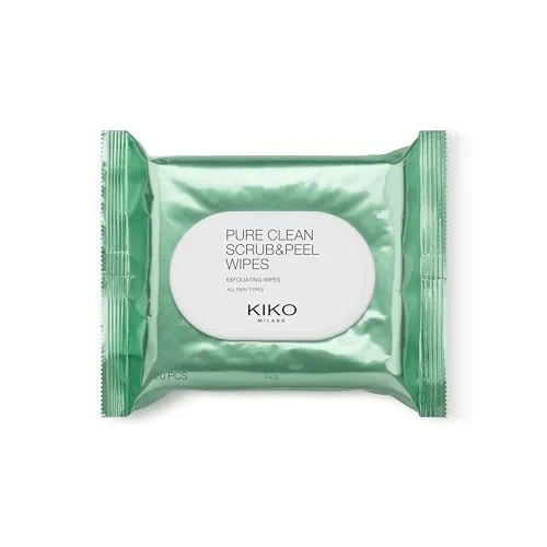 KIKO Pure Clean Scrub&Peel Wipes salviette viso 20pz