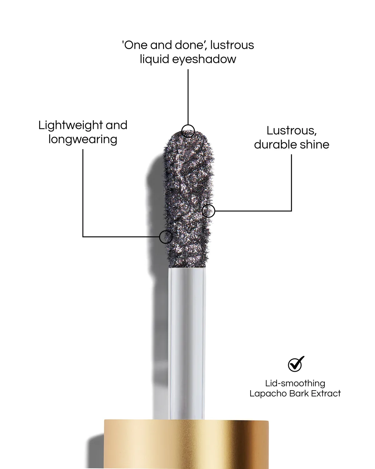 Lisa Eldridge Liquid Lurex Liza ombretto liquido carbone multiriflesso