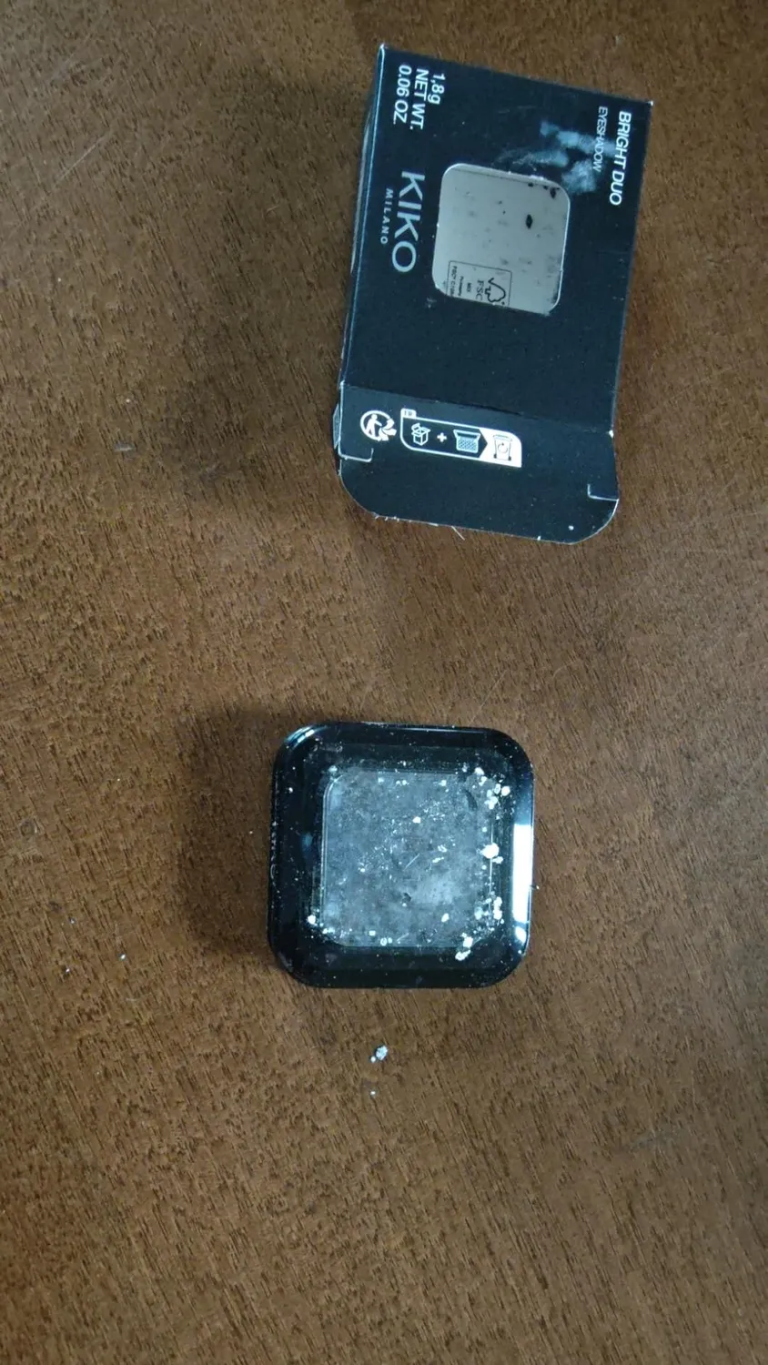 KIKO Bright Duo Eyeshadow 01 ombretto Bianco Oro