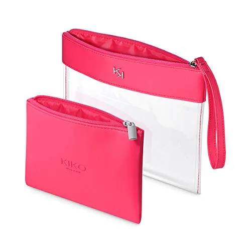 KIKO Transparent Beauty Case 002 pochette fucsia trucco
