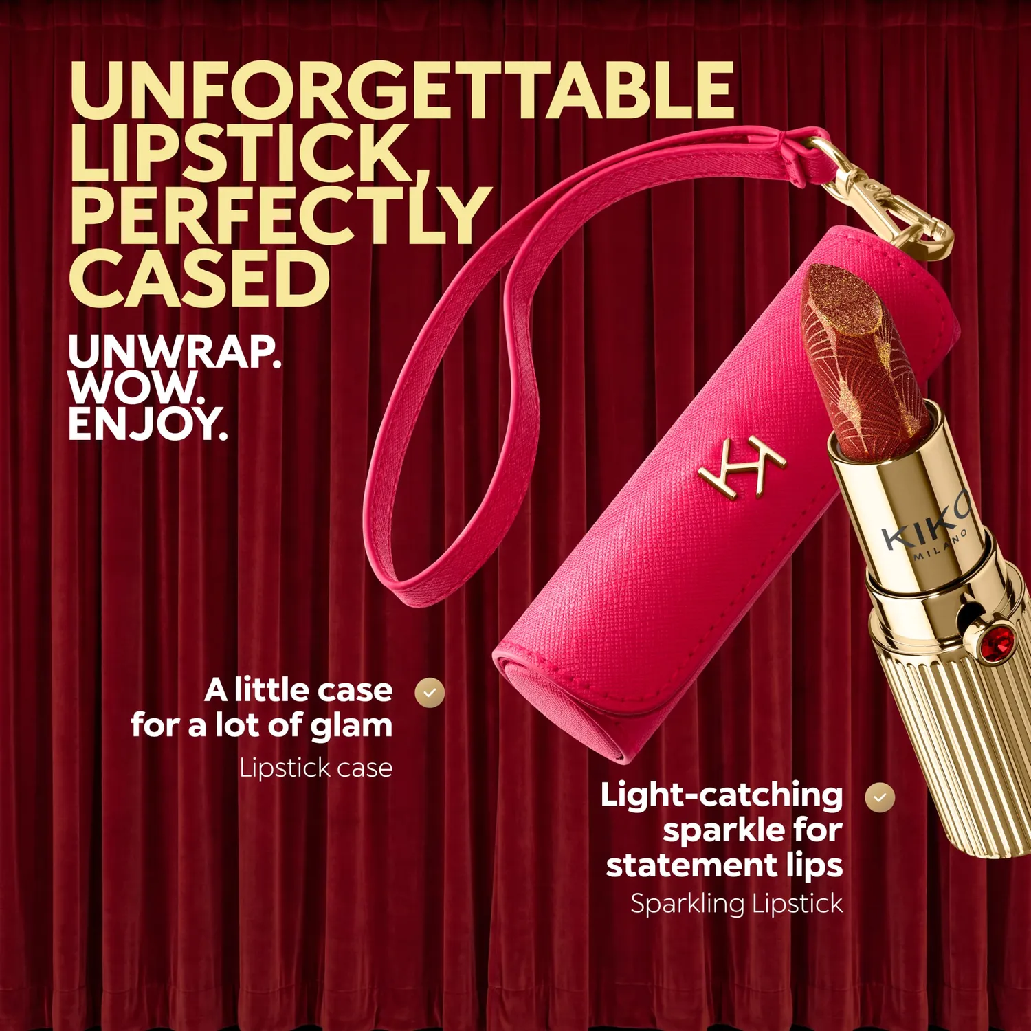 KIKO Twist 'N Twinkle Hit The Sparkle rossetto metal portarossetto