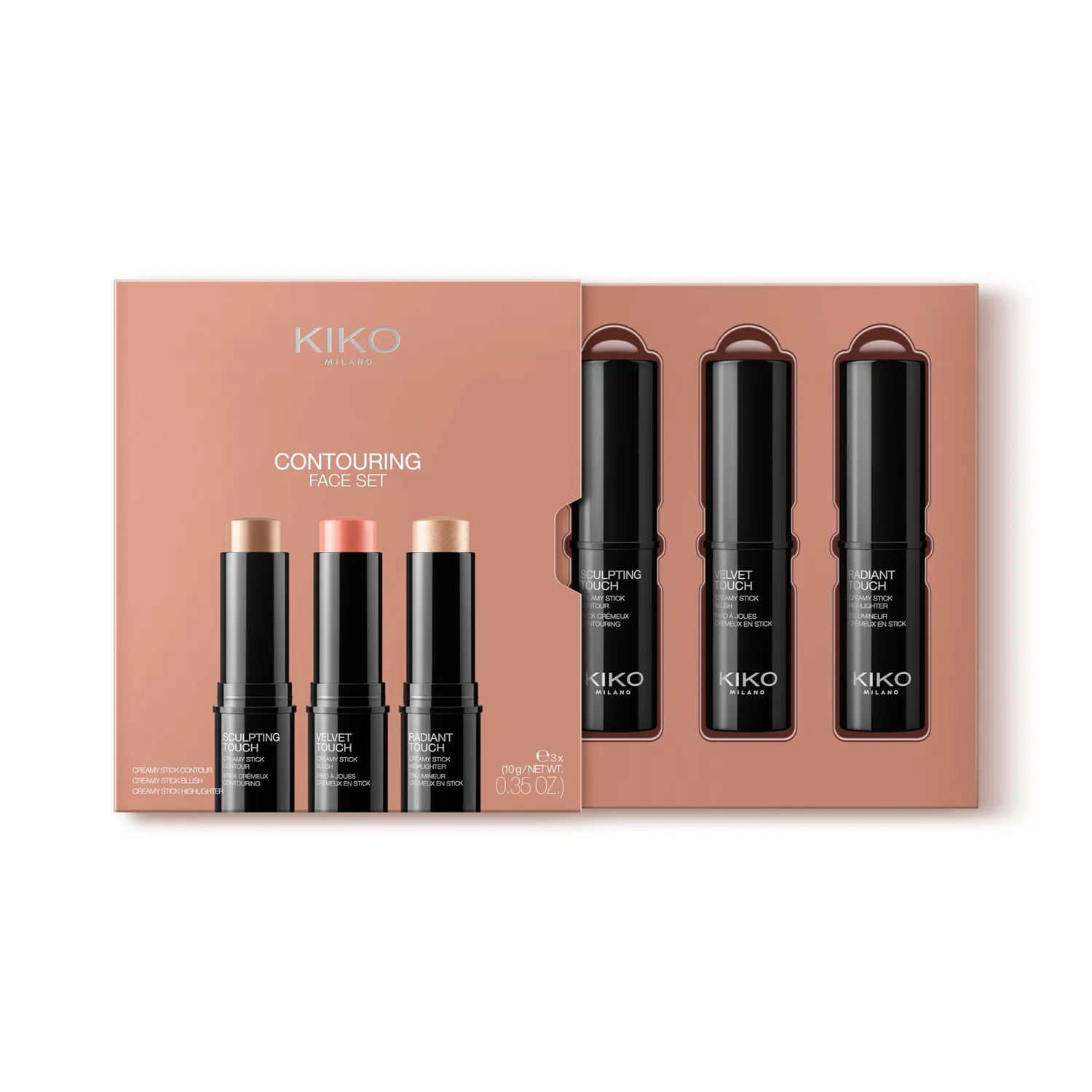 KIKO Contouring Face Set 01 kit viso 3 stick fard contorno luce