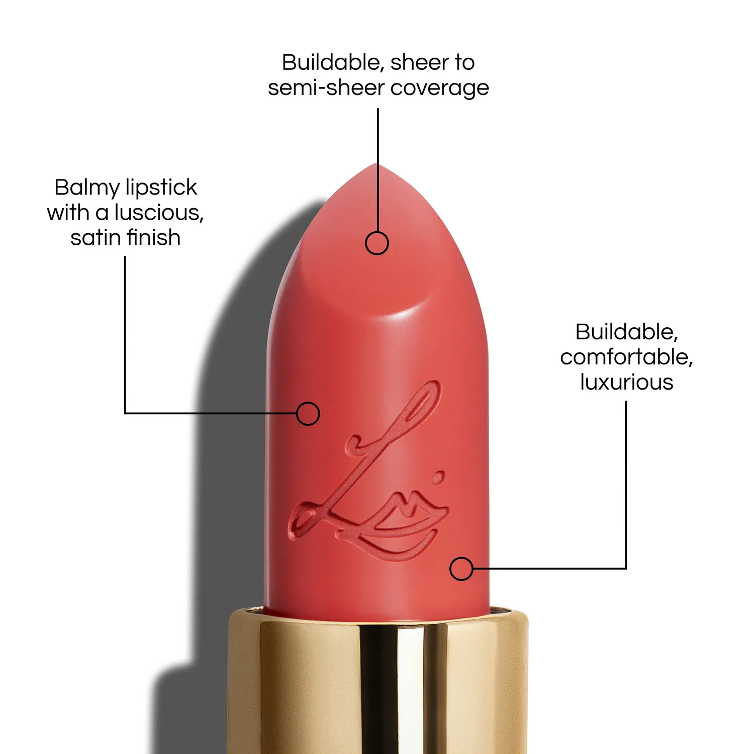 Lisa Eldridge Luxuriously Lucent Je Ne Sais Quoi rossetto corallo